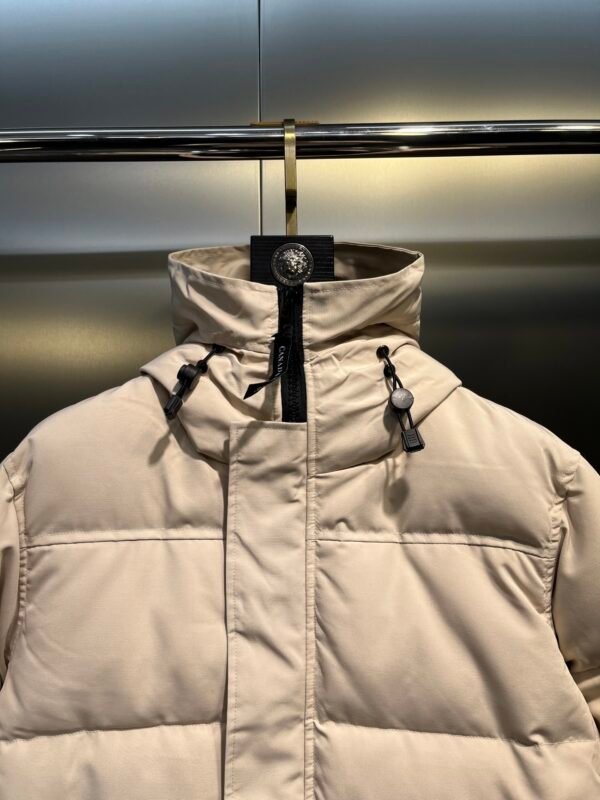 CG Quilted Hooded Puffer Jacket - Light Beige