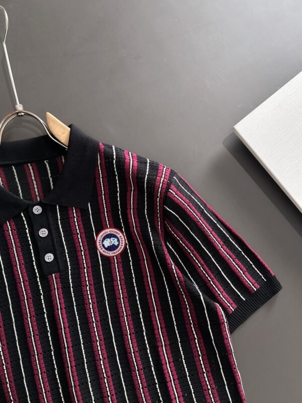 CG Stripped Polo Shirt - Burgundy