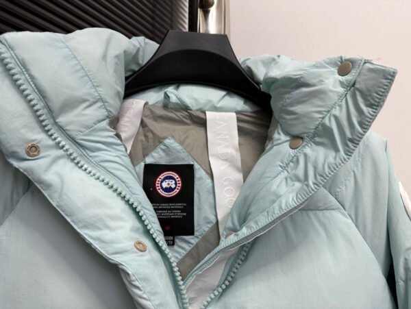 CG Hooded Puffer Jacket with Zip Pockets - Mint Green