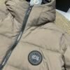 CG Hooded Zip-Up Puffer Jacket - Beige