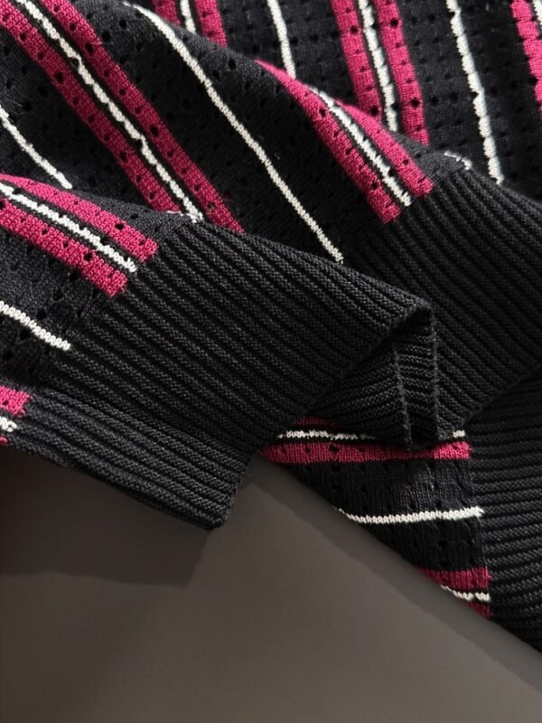 CG Stripped Polo Shirt - Burgundy