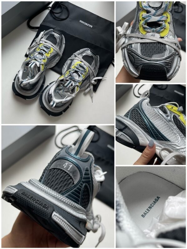 BLNCG Chunky Trainers with Contrast Accents - Grey/Yellow