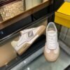 463a1707 FND Low-Top Trainers with Logo Panel - White/ Sand Beige