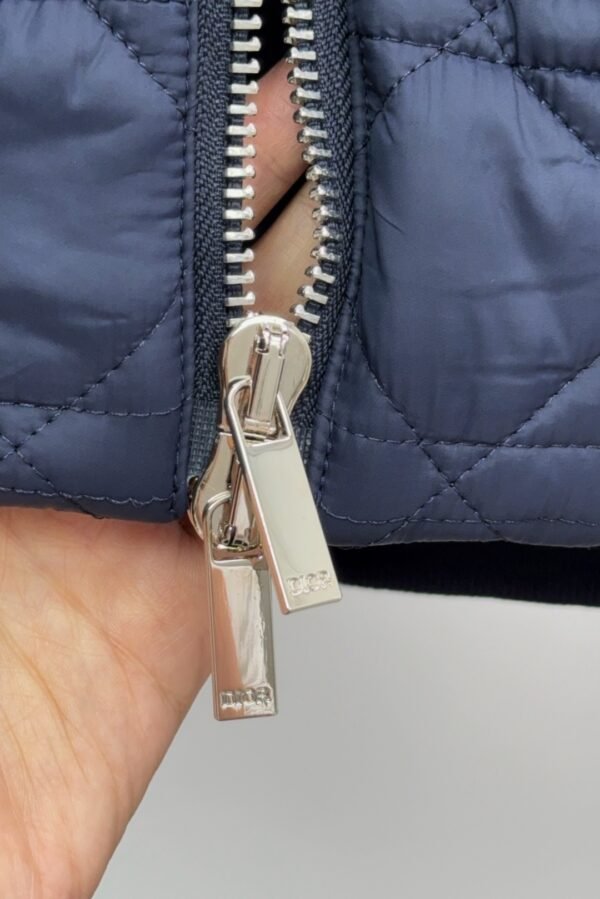 CD Quilted Jacket with Zip Pockets - Navy Blue