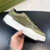 GCCI Trainers with Olive Green Panel Details