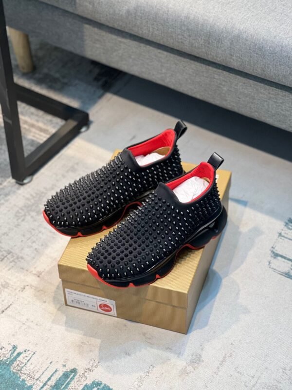 CLB Studded Slip-On Trainers with Chunky Sole - Black