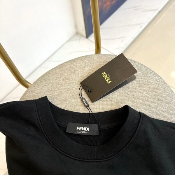 4a38f52b FND Crew Neck Jumper with Graphic Eye Detail - Black