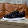 CLB Low-Top Trainers with Paint Splatter Details - Black