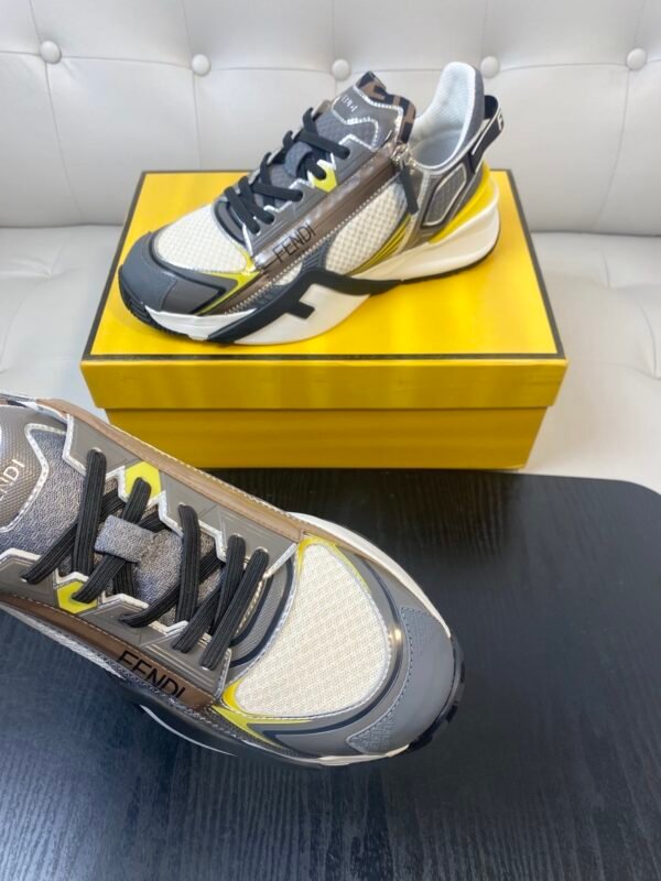 4c44fdb1 FND Chunky Trainers with Contrast Panels - Grey/Yellow