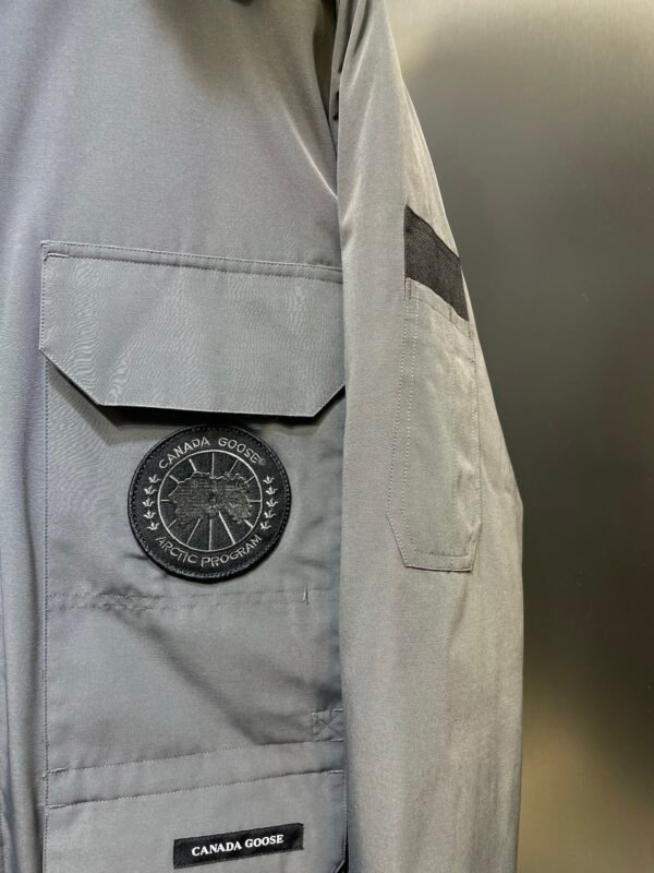 CG Utility Parka Coat with Fur-Trim Hood - Grey