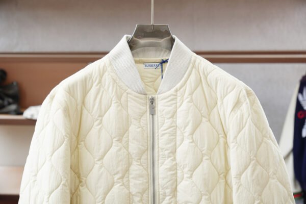 BRBY Quilted Jacket with Ribbed Collar