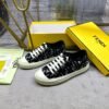 4e812cc1 FND Low-Top Trainers with All-Over Logo Pattern - Black