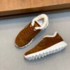 4f41108f PRDA Low-Top Trainers with Plush Lined Collar - Brown
