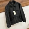 FND All-Over Pattern Zip-Up Jacket - Black