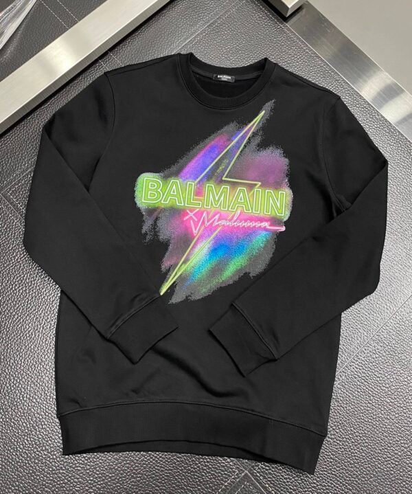 BLMN Logo Multicolor Graphic Design Crewneck Jumper