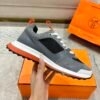 HRMS Low-Top Suede Mesh & Leather Trail Trainers – Grey & Black