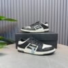 AMR Skel Leather Trainers – White & Black with Glitter Panels