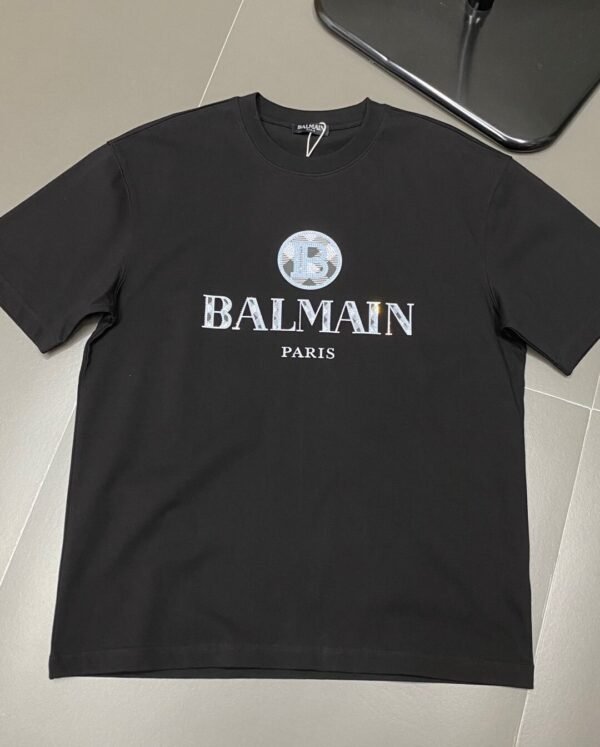 BLMN Paris Rhinestone Details Logo-Print T-Shirt