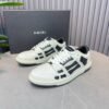 AMR Skel Leather Trainers – White with Black Accents