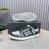 AMR Skel Leather Trainers – Black with Grey Accents