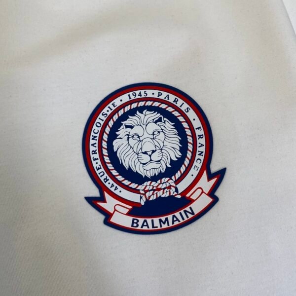 5 BLMN Lion Crest Two-Tone Logo Round Neck T-Shirt