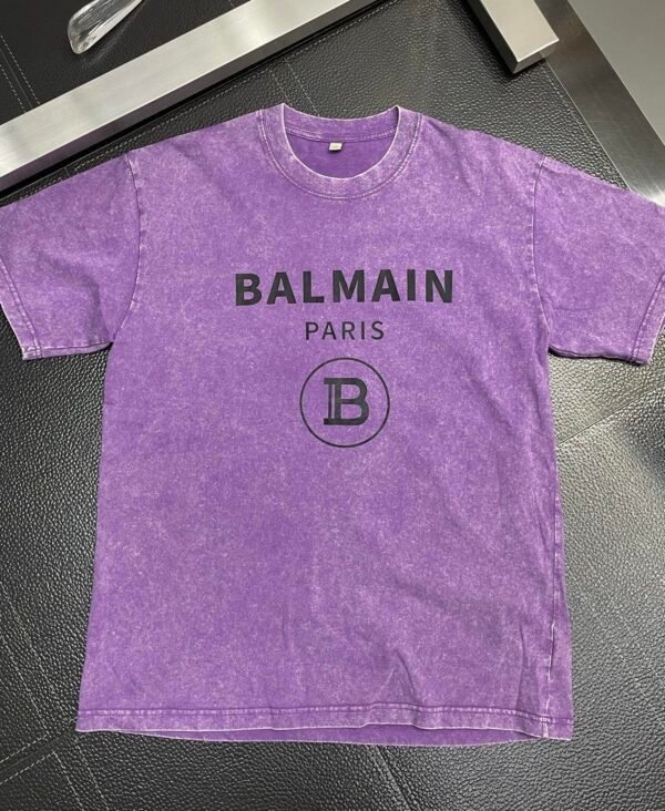 BLMN Paris Logo Washed-Effect Cotton Crewneck T-Shirt