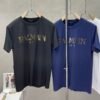 BLMN Paris Gold Foil Logo Crewneck Cotton T-Shirt