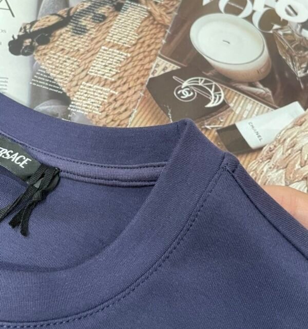 VRSC Metallic Medusa Head Print Cotton Jumper - Blue