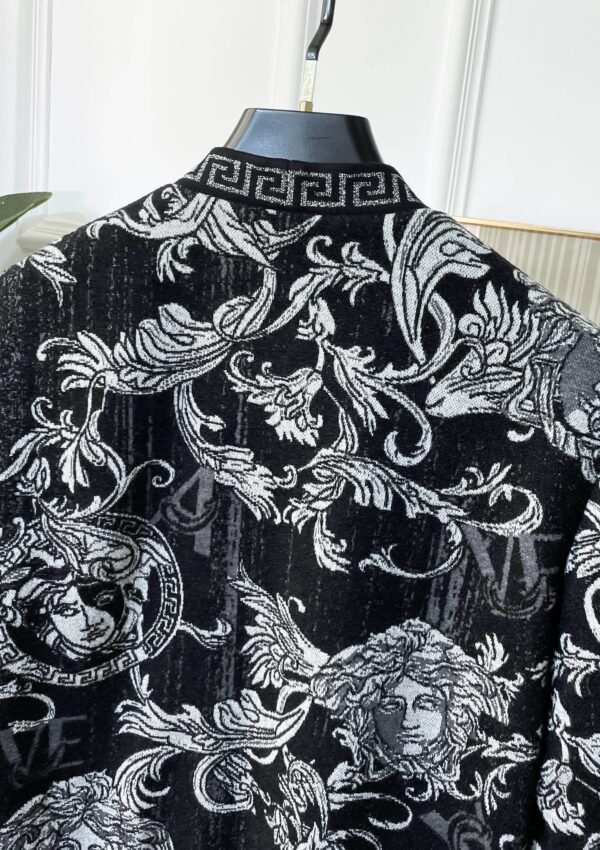 VRSC Baroque Medusa Pattern Greek Key Border Collar Jacket