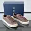 DXR CD Spin Suede & Oblique Canvas Trainers – Brown