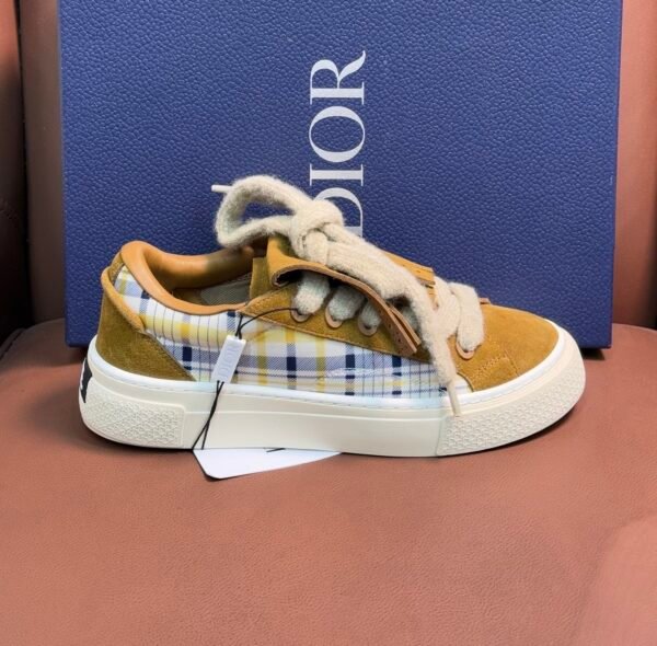 DXR CD Tan Suede Fringed Tongue & Mohair Laces Spin Trainers