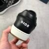 DXR CD Black Leather Beige & Black Dior Oblique Panels Low-Top Trainers