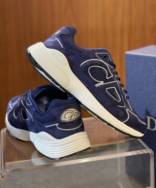 5 DXR CD Navy Blue Suede & Technical Mesh Trainers