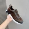 HRMS Leather & Suede Trainers – Brown with Black Accents