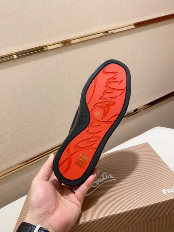 CLB Trainers with Studded Toe and Check Side Panels - White/Gold