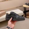 52d5e7b8 CLB Trainers with Studded Toe and Heel with Patterned Side Panels - Black