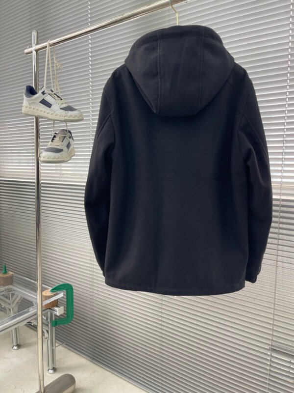 BRBY Hooded Zip-Up Jacket with check Lining - Black