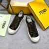 5349c2f5 FND Low-Top Trainers with All-Over Logo Pattern - Dark Brown