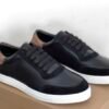 BRBY Trainers with Check Heel Accent - Black