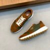 PRDA Low-Top Trainers in Brown and Green Panels