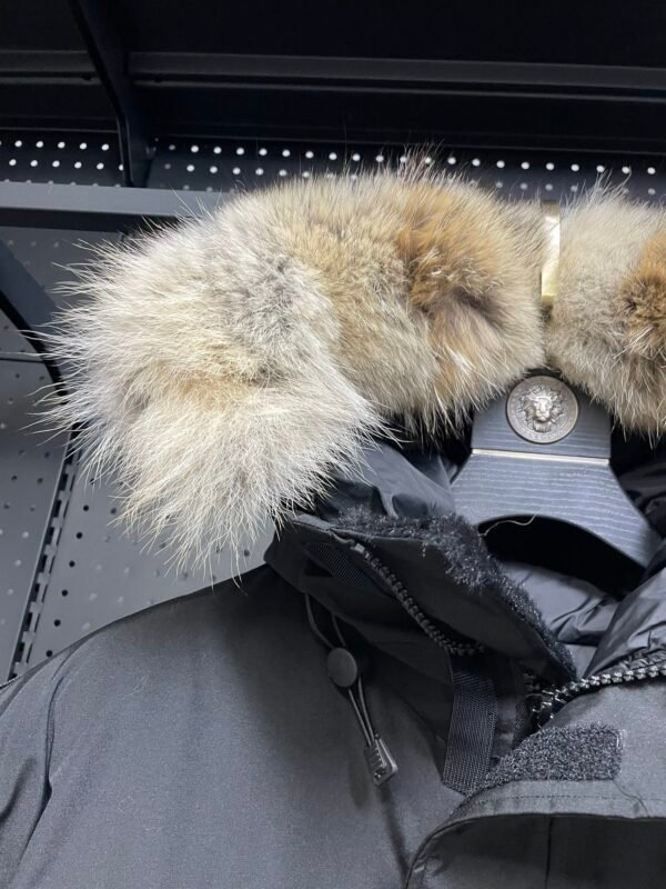 CG Utility Parka Coat with Fur-Trim Hood - Black