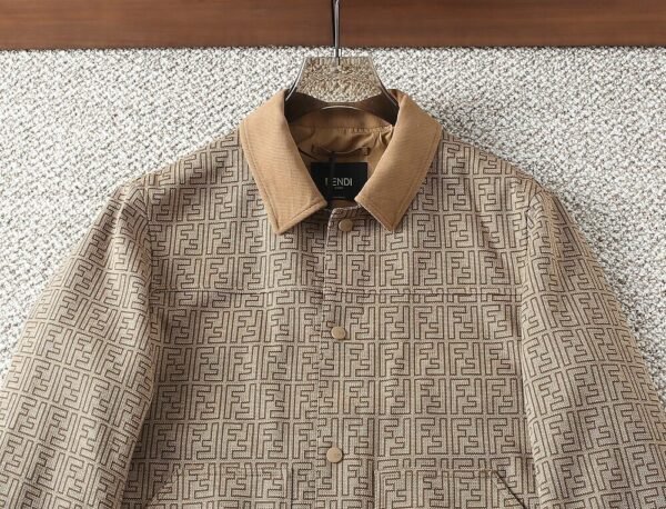FND Monogram Snap-Button Jacket - Beige