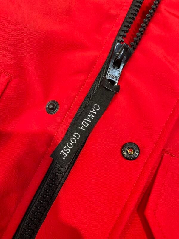 CG Fur-Trim Hooded Jacket with Utility Pockets - Red