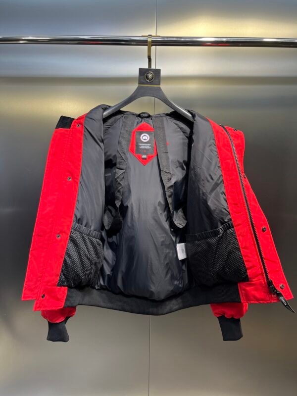 CG Fur-Trim Hooded Jacket with Utility Pockets - Red