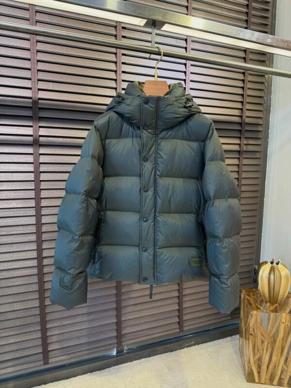 BRBY Hooded Puffer Jacket - Dark Green