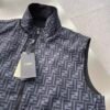 FND Reversible Monogram Gilet with Zip-Front - Black