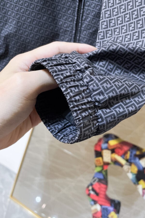 FND All-Over Monogram Hooded Jacket