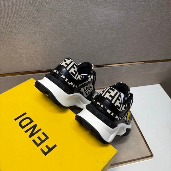 FND Low-Top Chunky Trainers with All Over Pattern - Black/Cream