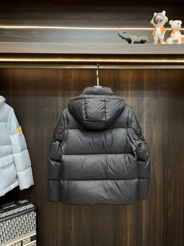FND Hooded Puffer Jacket with Contrast Lining - Black