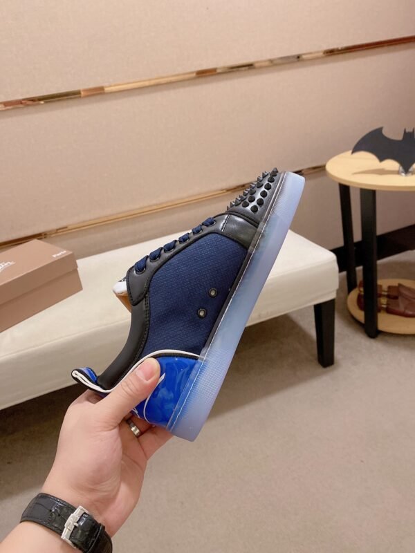 5787891f CLB Low-Top Trainers with Studded Toe Detail - Navy Blue/Black